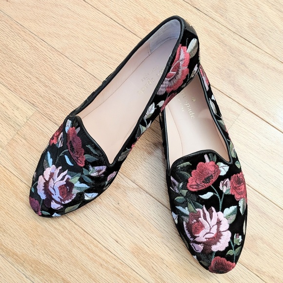 kate spade Shoes - Kate Spade ♠️ -  Swinton Velvet Floral Loafers